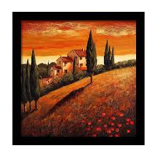 sunset over tuscany 1 framed print by