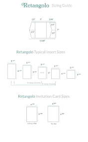 Invitation Size Guide Retangolo Pocket Cards Pockets