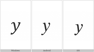 mathematical italic small y utf 8 icons