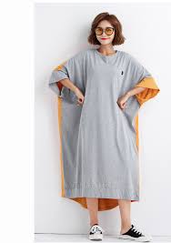 Us 23 73 52 Off Elegdream Oversized Plus Size Women Clothing Fashion Print Pachwork Casual Dress Lady Loose Style Summer Dresses Female Vestidos In