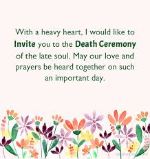 funeral invitation messages and wording