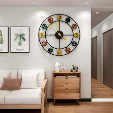 Vibrant Retro Wall Clock 50cm Metal