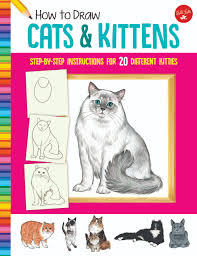 how to draw cats kittens walter foster