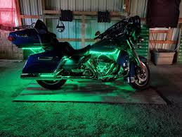 Harley Green Underglow In 2020 Motorcycle Led Lighting Led Light Kits Harley Davidson