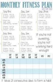Monthly Fitness Plan For Beginners Body Planet