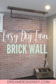 Diy Faux Brick Wall Easy Budget