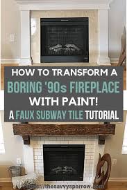 Faux Fireplace Makeover