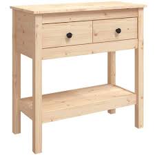 Console Table 75x35x75 Cm Solid Wood