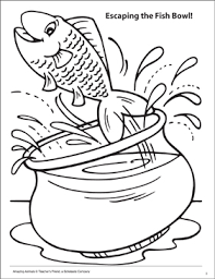 Jellyfish drawing easy for kids. Escaping The Fish Bowl Amazing Animals Coloring Page Printable Coloring Pages