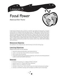 lesson 3 food power planet health