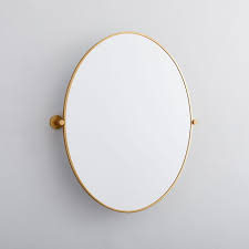 metal frame pivot wall mirror oval