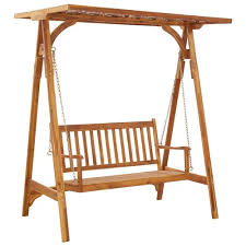 Garden Swing Bench With Trellis Solid