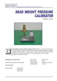 dead weight pressure calibrator