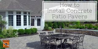Install Concrete Patio Pavers