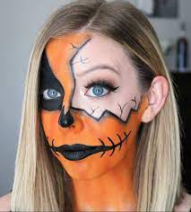 easy ed pumpkin makeup halloween