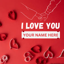 Write Your Name On Love Heart Greeting
