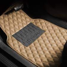 faux leather car floor mats diamond
