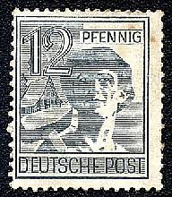 / 951** blatt 80 st._deutsche post. Briefmarken Aus Der Alliierten Besetzung Aus Dem Jahr 1947