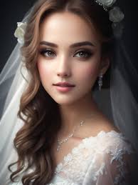 beautiful bride with stylish makeup