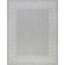 tayse rugs eco greek key gray 8 ft x