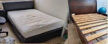 2 Sets Wooden Queen Bed Frame Size