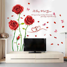 Rose Erfly Wall Stickers Home Decor