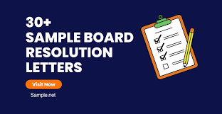 30 sle board resolution letters in