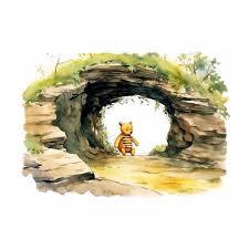 Winnie The Pooh In A Cave Generative Ai