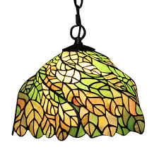 60w Stained Glass Glass Pendent Light