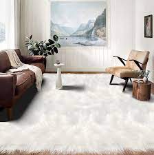 latepis super large 9x12 faux fur rug