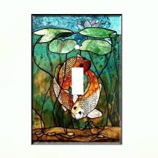 Koi Fish Light Switch Plate Wall Cover