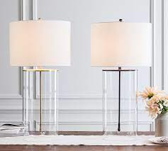 Aria Glass Table Lamp Pottery Barn