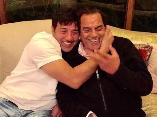 Image result for sunny deol and dharmendra"
