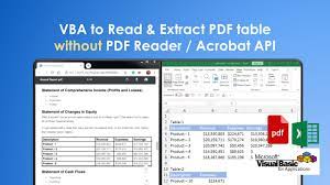 vba to read or extract pdf tables