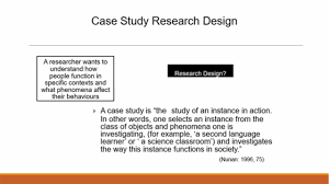 In a case study, theory plays a relatively small part, so you must develop a specific case study research methodology. Case Study Research Design Urdu Youtube