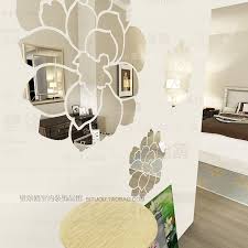 49 wallpaper over mirrored wall on