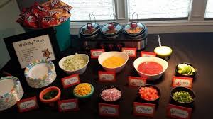 Instead of fretting about food the day of the party, we suggest an effortless catered buffet. Walking Taco Bar Walking Taco Bar Taco Bar Birthday Dinner Recipes