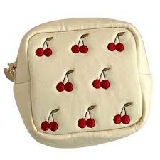 small cherry makeup bag travel cosmetic