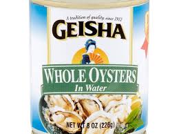 whole oysters in water nutrition facts