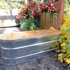 diy stock tank garden tool storage