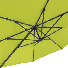 Offset Lime Green Fabric Patio Umbrella