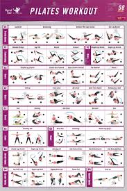 Us 2 8 24 Off Pilates Mat Exercise Series Poster Bodybuilding Guide Fitness Gym Chart Silk Poster Decorative Painting 24x36inch In Painting