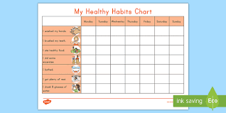 Photos by sergio rao, christopher campbell, david marcu, matthew kane. My Healthy Habits Chart Worksheet Worksheet Teacher Made