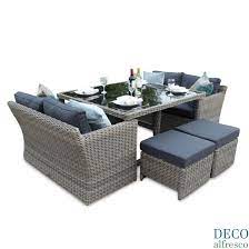 rattan cube 8 seater grey off 73