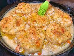 seafood pot pie with cheddar bay