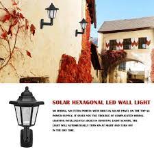 solar led wall lamp outdoor fence