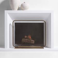 Telum Mesh Brass Fireplace Screen