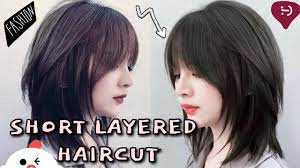 short layered haircut tutorial step