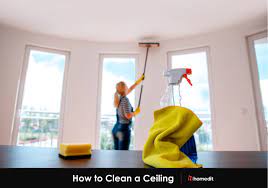 how to clean a flat ceiling