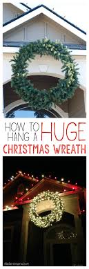 hang a giant outdoor wreath